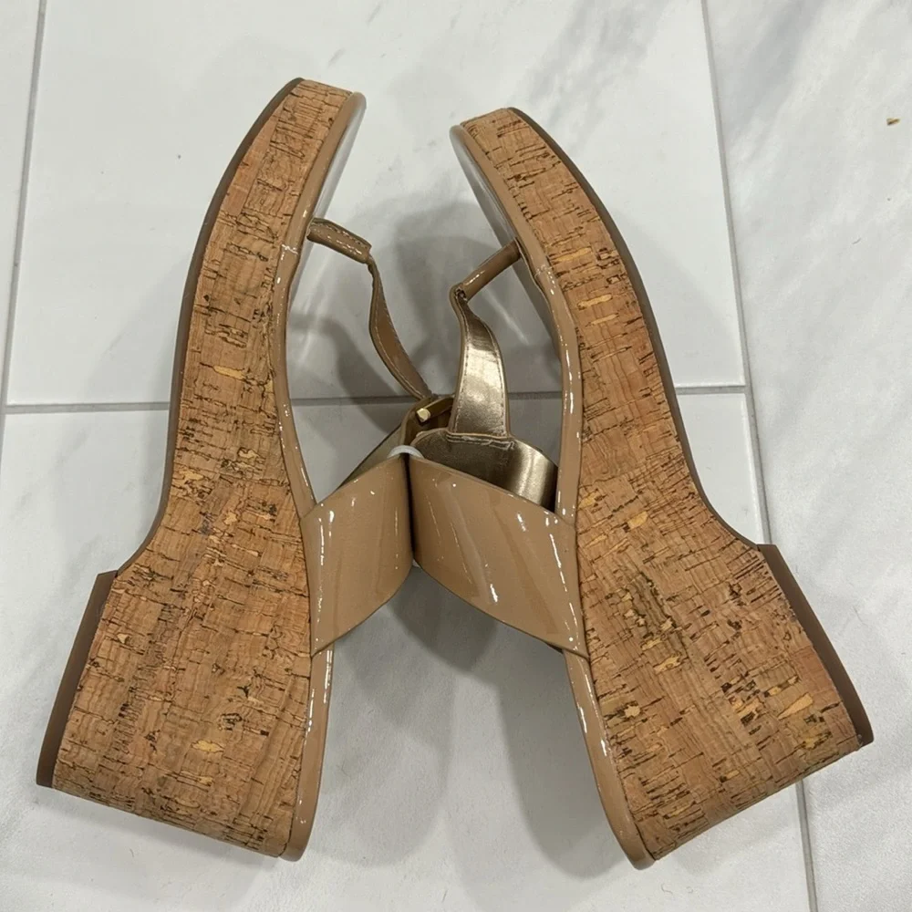 NEW! Sam Edelman Yardlie Emblem Platform Wedge Sandals - Size 10